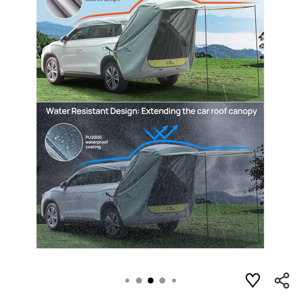 Waterproof Car Roof Canopy by Unknown Brand - Gray